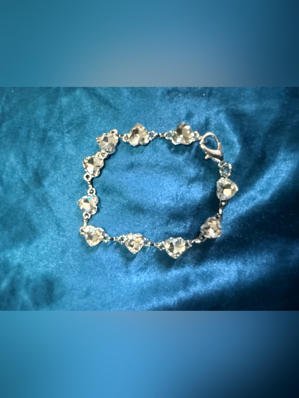 Sterling Silver 925 and masonite crystals Anklet